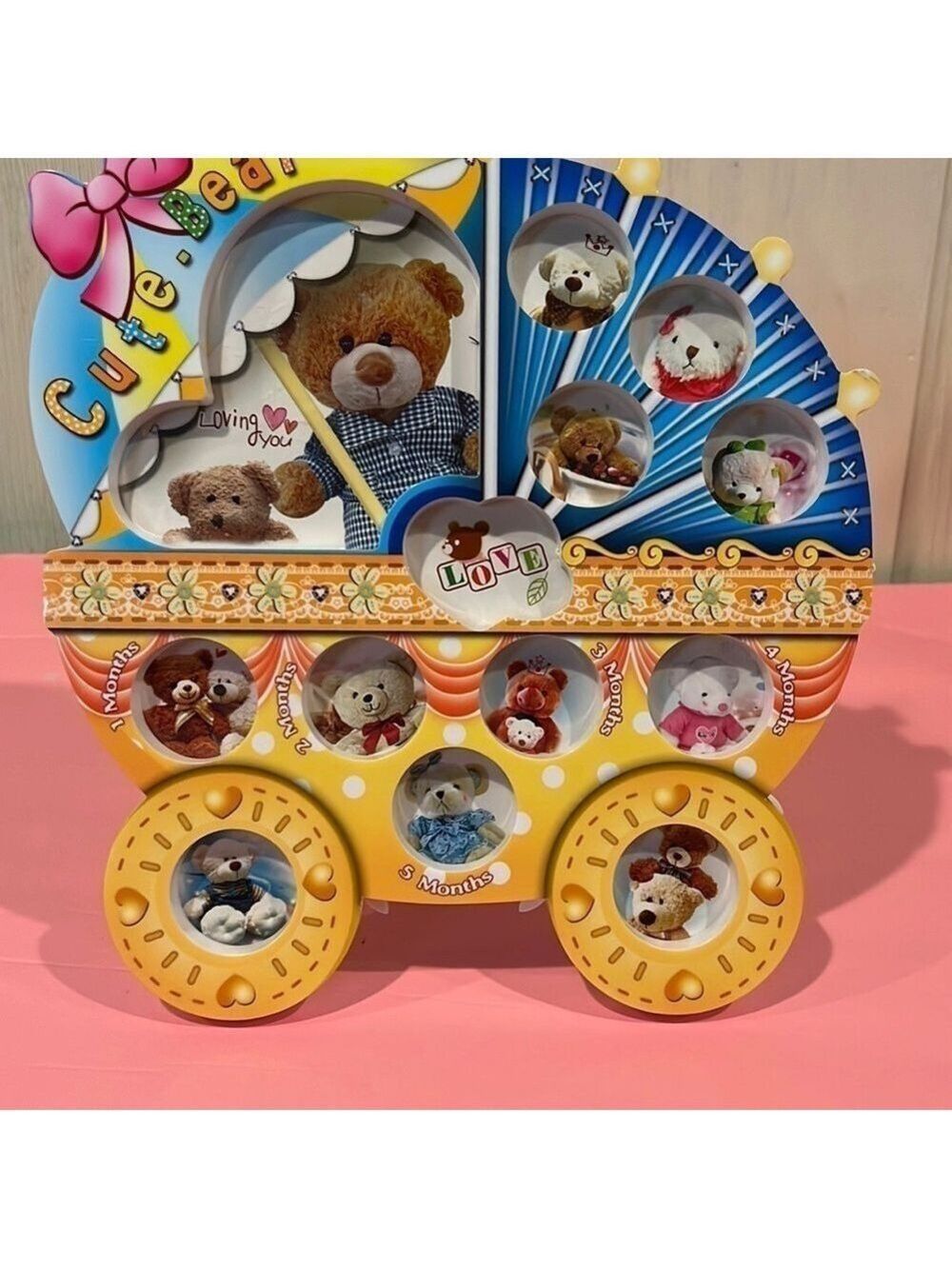 Baby Picture Frame Monthly Bear Plastic